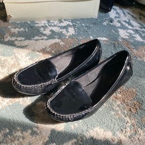 Shiny Black Flats size 7